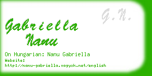 gabriella nanu business card